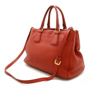 Prada red VITDAINO 2way Bag Shoulder Tote ROSSO leather